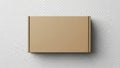 Simple brown cardboard box on a light gray background Royalty Free Stock Photo