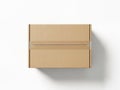 Simple brown cardboard box on white background Royalty Free Stock Photo