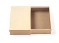 Simple brown carton box isolated over white background Royalty Free Stock Photo