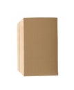 Simple brown carton box on white