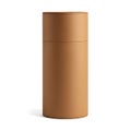 Simple Brown Cylindrical Container on White Background Royalty Free Stock Photo