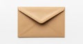 Simple brown envelope isolated on white background Royalty Free Stock Photo