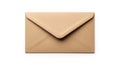 Simple brown envelope isolated on white background Royalty Free Stock Photo