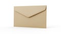 Simple brown envelope isolated on white background Royalty Free Stock Photo