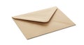 Simple brown envelope isolated on white background Royalty Free Stock Photo