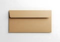 Simple brown envelope on white background Royalty Free Stock Photo