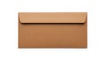 Simple brown envelope on white background Royalty Free Stock Photo