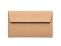 Simple brown envelope on white background Royalty Free Stock Photo