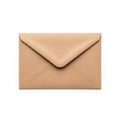 Simple brown envelope on white background Royalty Free Stock Photo