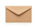 Simple brown envelope on white background Royalty Free Stock Photo