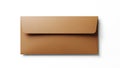 Simple brown envelope on white background Royalty Free Stock Photo