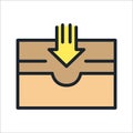 Mail Box Simple Icon Illustration Design