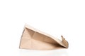 simple brown paper bag for lunch or food on white background Royalty Free Stock Photo