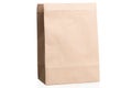 simple brown paper bag for lunch or food on white background Royalty Free Stock Photo