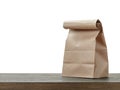 Simple brown paper bag for lunch or food