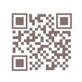 Simple brown qr code on white background for scanning Royalty Free Stock Photo