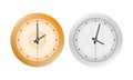 Simple Brown and White Wall Clock Vector Royalty Free Stock Photo