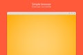 Simple browser window create website on red