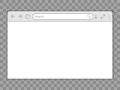 Simple browser window in a flat style, design a simple blank web page, search in internet, template browser window on computer