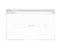 Simple browser window on white background .