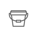 Simple bucket icon. Symbol and sign vector illustration design. Editable Stroke. Isolated on white background