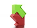 Simple business arrows icon rendered