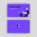 Simple Business Card with initial letter BX rounded edges