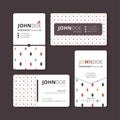Simple business card template. Cover, Flyer, Leaflet template. Royalty Free Stock Photo
