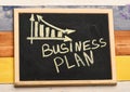 Simple business decrease graph. Business plan concept.