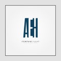 Simple Business Logo for Initial Letter AEH - Alphabet Logo Royalty Free Stock Photo