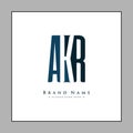 Simple Business Logo for Initial Letter AKR - Alphabet Logo Royalty Free Stock Photo
