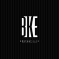 Simple Business Logo for Initial Letter BKE - Alphabet Logo Royalty Free Stock Photo