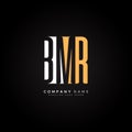 Simple Business Logo for Initial Letter BMR - Alphabet Logo Royalty Free Stock Photo