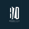 Simple Business Logo for Initial Letter BZD - Alphabet Logo Royalty Free Stock Photo