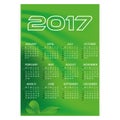 2017 simple business wall calendar green color abstract background eps10