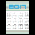 2017 simple business wall calendar with horizontal lines eps10