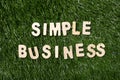 Simple Business Wooden Sign On Grass