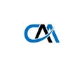 Simple CAA Letter Creative Logo Royalty Free Stock Photo
