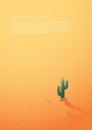 Simple cactus poster. Vector illustration decorative design