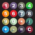 Simple calculator buttons Royalty Free Stock Photo