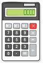 Simple calculator with digital display showing zeroes and numerical keypad Royalty Free Stock Photo