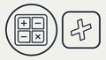 A simple calculator icon with basic math function symbols, vector design Generative AI Royalty Free Stock Photo
