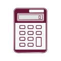 Simple Calculator Illustration with Display Screen and Buttons for Math Calculations Royalty Free Stock Photo