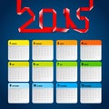 Simple 2015 Calendar, Background card design, week starts with s