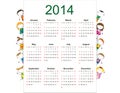 Simple 2014 calendar