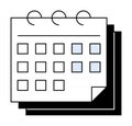 Simple Calendar with Highlighted Dates Ideal for Time Management and Scheduling Tasks