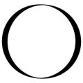 Simple caligraphic circle, oval, ellipse elements. Circle frame, circle border sets