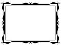 Simple calligraph black ornamental decorative frame border Royalty Free Stock Photo