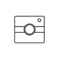 Simple camera icon. Instagram sign