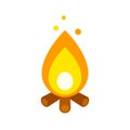 Simple campfire icon